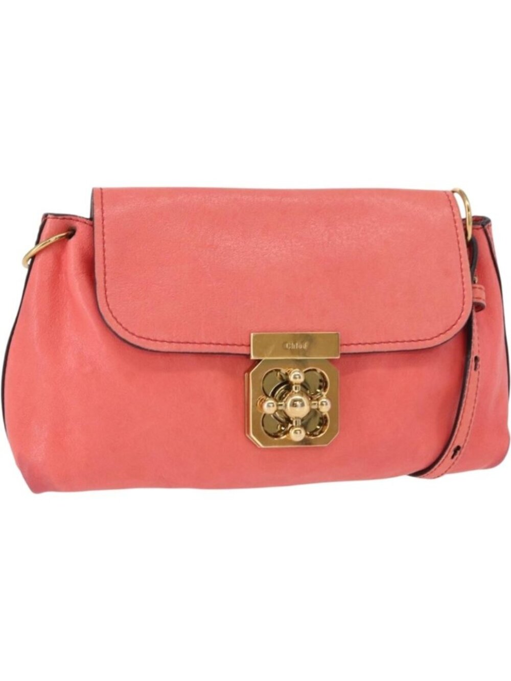 Chloe Elsie Shoulder Bag Leather Pink Gold